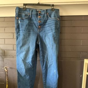 Madewell Jeans, 10 inch high rise, size 31 Tall.
